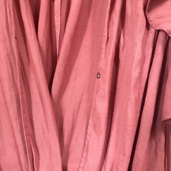 Anthropologie Maeve Liesel Fairy Ruffled Blouse Top Flowy Boho Loose Shirt PinkS - Picture 9 of 15